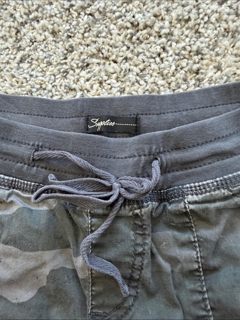 Women’s Gray Camouflage Cargo Capris — Gray Camo - Picture 2 of 8